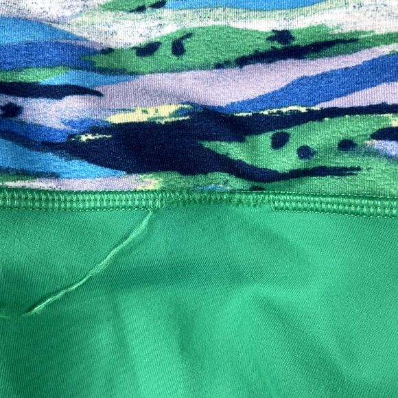 Lululemon Wunder Under Crop Reversible Women's 6 Jungle Green Inkwell - Picture 8 of 10